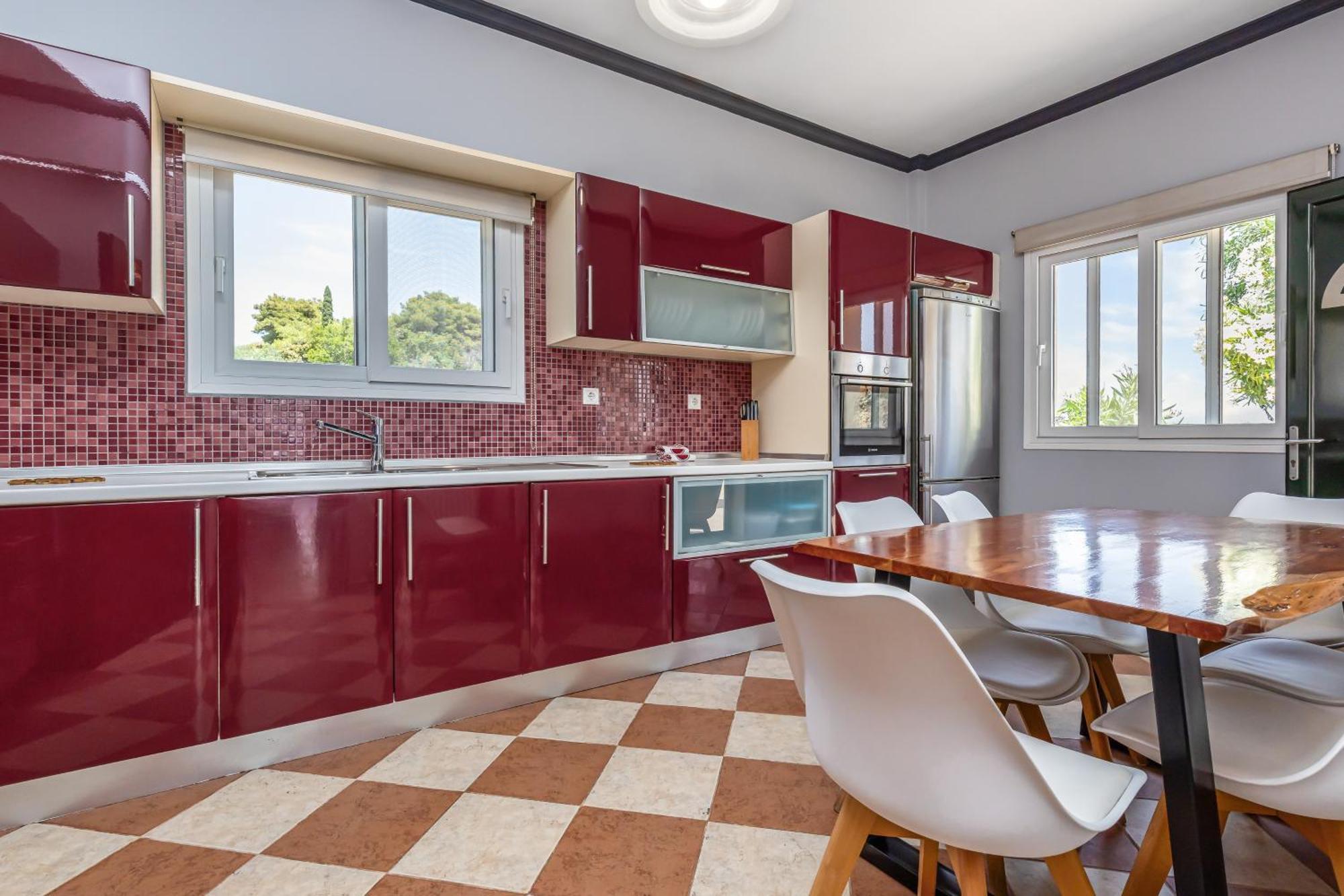 Villa Vardia-Amazing Seaviews With Heated Pool Sinarades Bagian luar foto