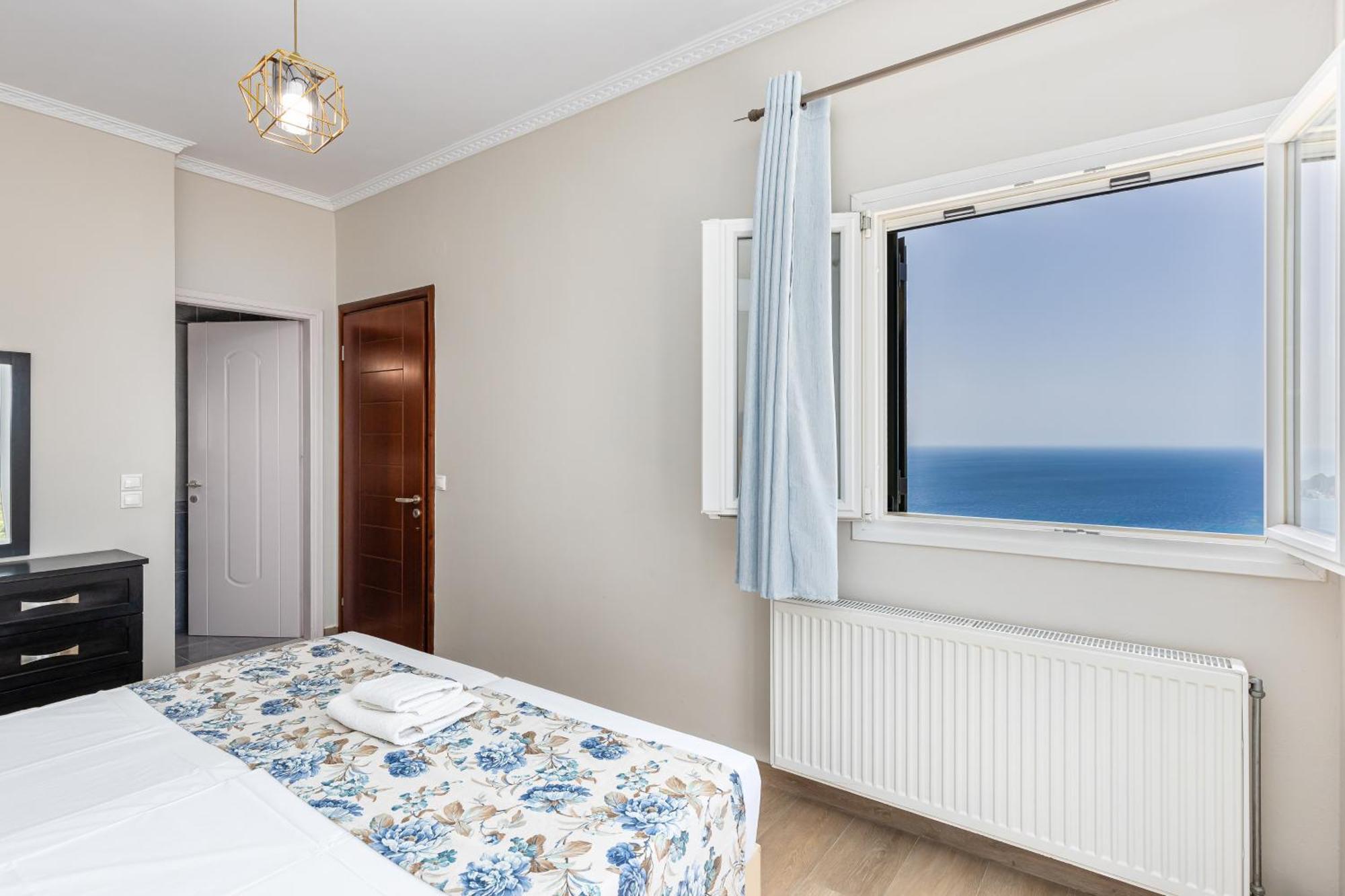Villa Vardia-Amazing Seaviews With Heated Pool Sinarades Bagian luar foto